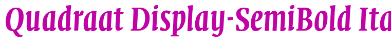 Quadraat Display-SemiBold Italic